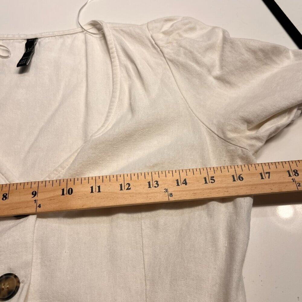 Zara Ivory Midi Dress Cottagecore Sz M - Picture 9 of 10